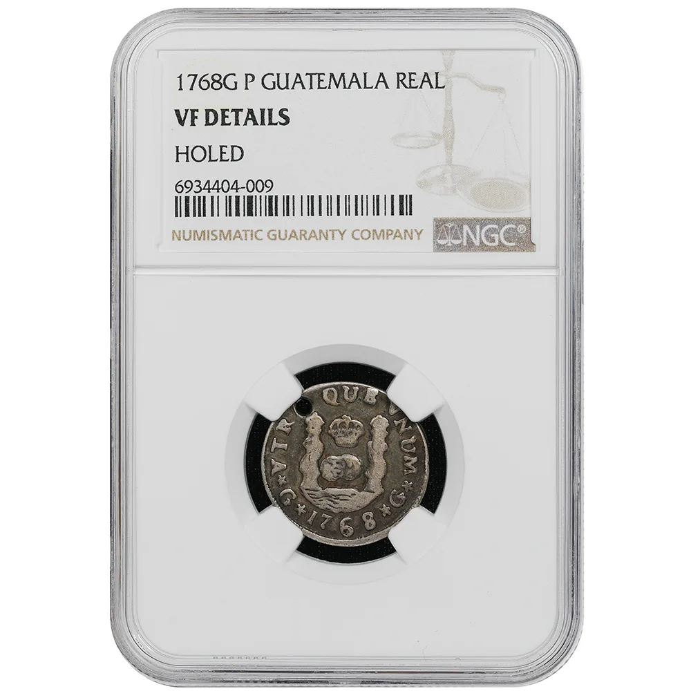 1768 G P Guatemala Real VF Details Holed