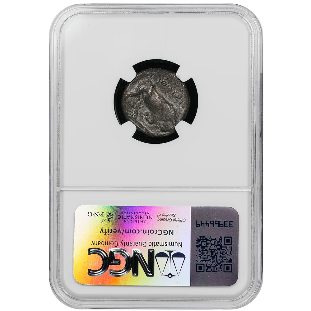 410-350 BC Lucania Thurium Athena, Rev Bull AR Stater NGC F