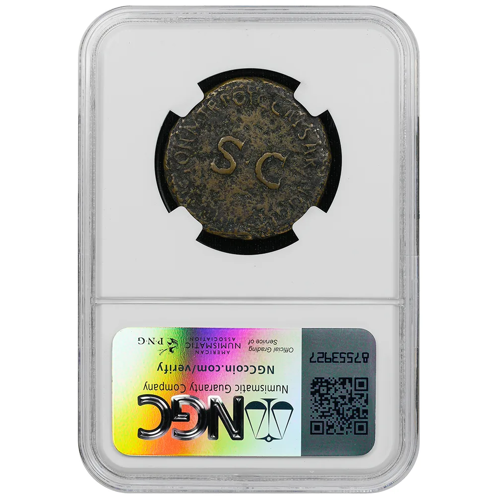 Nero Caesar+Drusus Caesar ROMAN EMPIRE AE Dupondius Posthumous under Caligula died AD 30/1+AD 33 NGC VG