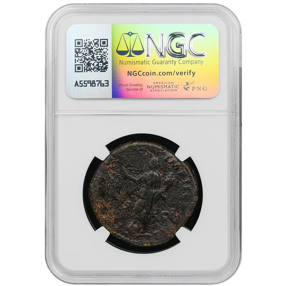 Roman Empire Marcus Aurelius AE Sestertius AD 161-180 NGC VG - Image 2