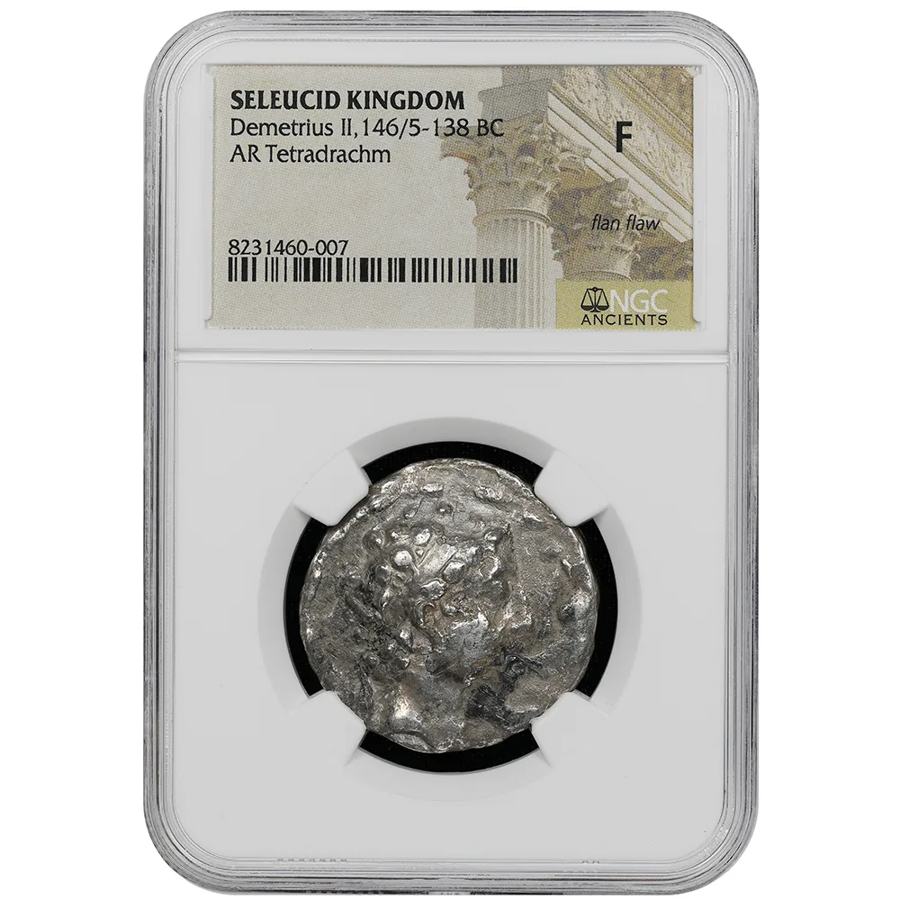 146/5-138 BC Seleucid Kingdom Demetrius II AR Tetradrachm NGC F