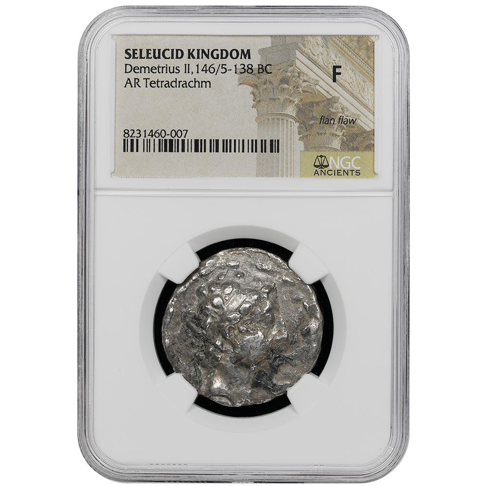 146/5-138 BC Seleucid Kingdom Demetrius II AR Tetradrachm NGC F