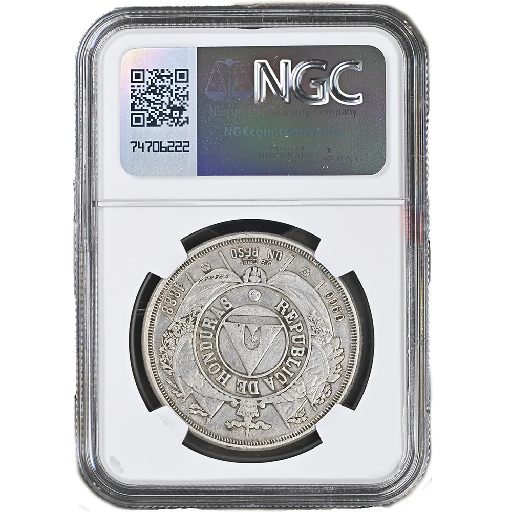 1888/1887 Honduras Peso NGC AU Details - Image 2