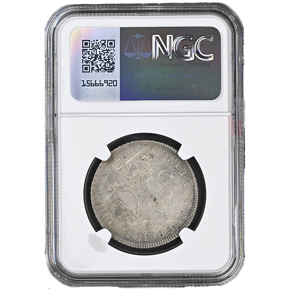 1751 Swiss Cantons ZURICH 1/2 Thaler Silver Coin City View of Zurich NGC AU 55