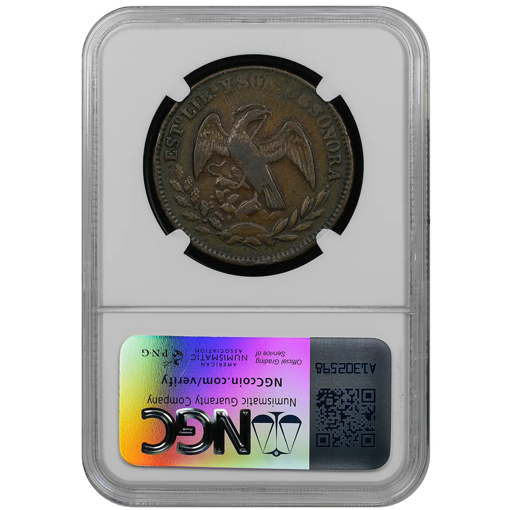 1861 Mexico 1/4 Real Sonora Hermosilla XF 40 BN - Image 2
