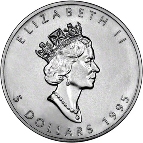 1995 1 oz Canadian Silver Maple Leaf Coin (BU) - Image 2