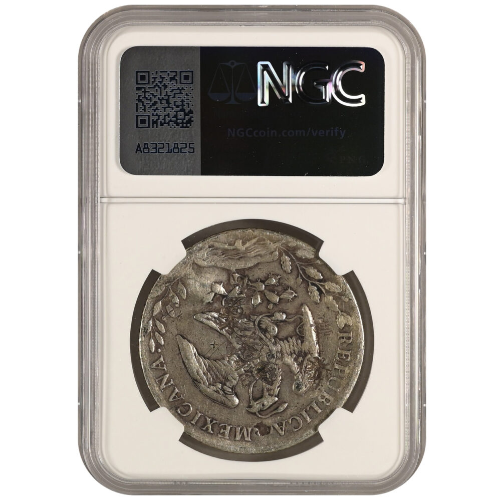 1888-GO|RR Mexico 8 Reales Chopmarked NGC - Image 2
