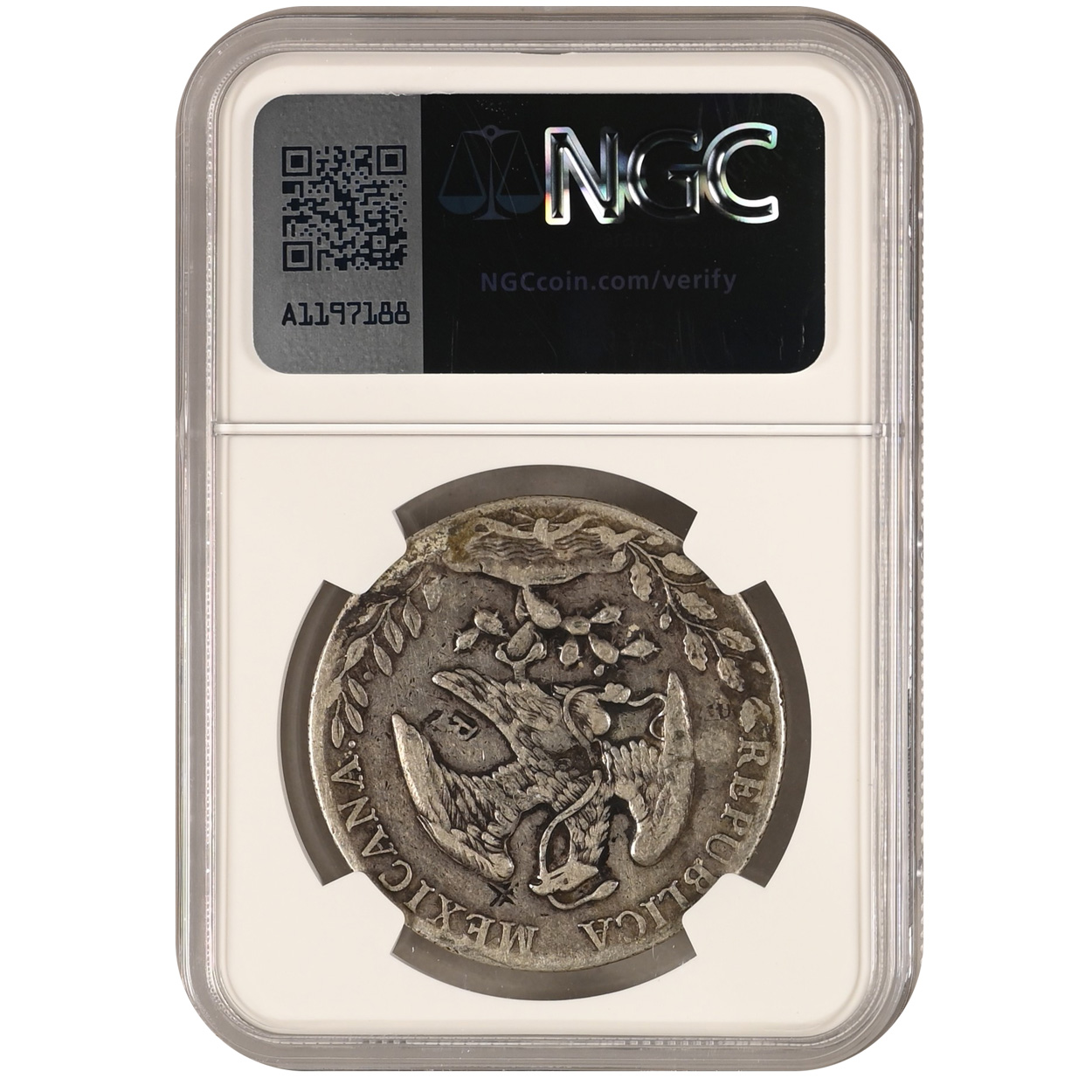 1889-MO|MH Mexico 8 Reales Chopmarked NGC - Image 2