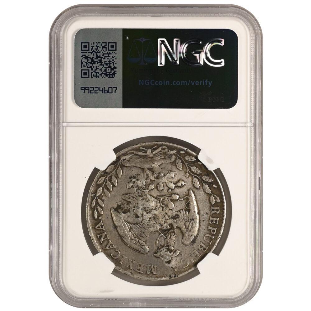 1896-MO|AB Mexico 8 Reales Chopmarked NGC - Image 2