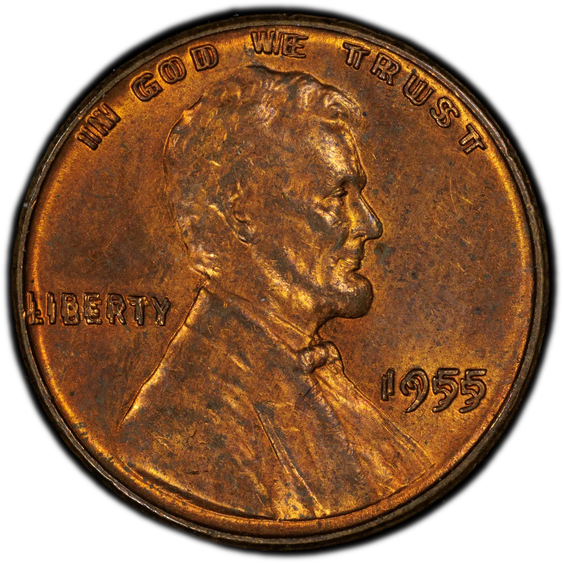 1955 1C Lincoln Cent Double Die PCGS Genuine Cleaned- AU Detail