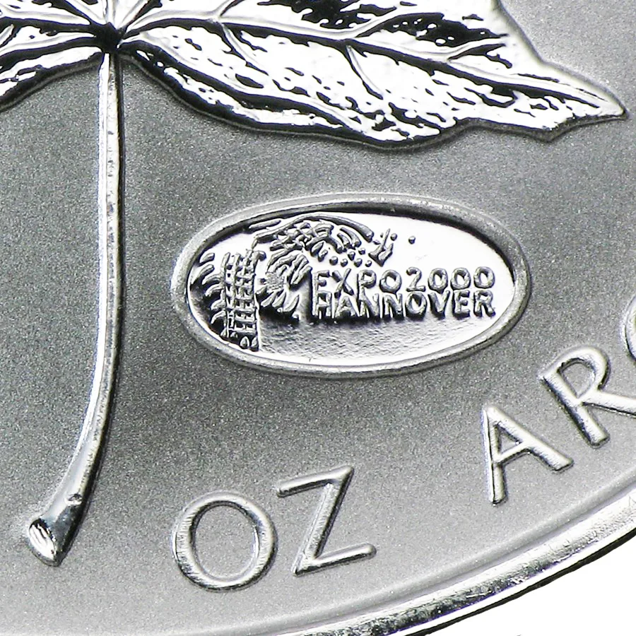 2000 Canada 1 oz Silver Maple Leaf Expo- Hannover Privy - Image 3
