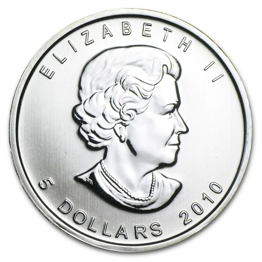 2010 1 oz Canadian Silver Maple Leaf Coin (BU) - Image 2