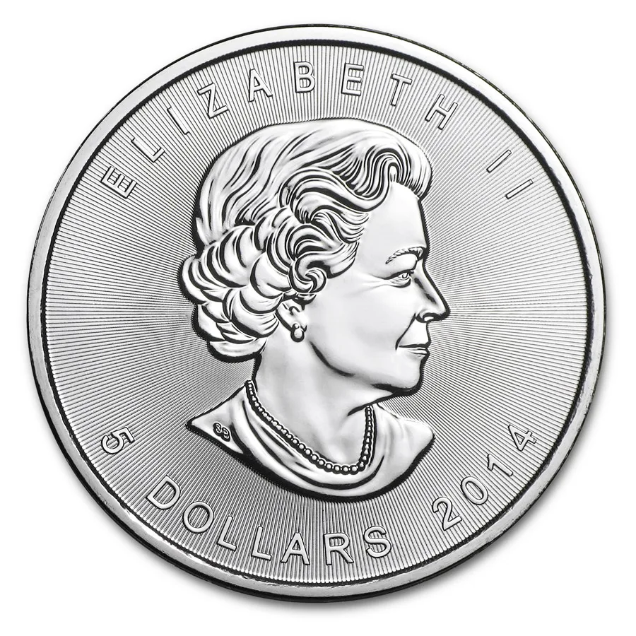 2014 1 oz Canadian Silver Maple Leaf Coin (BU)