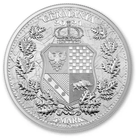 2021 Germania 1 oz Silver Round BU - Image 2