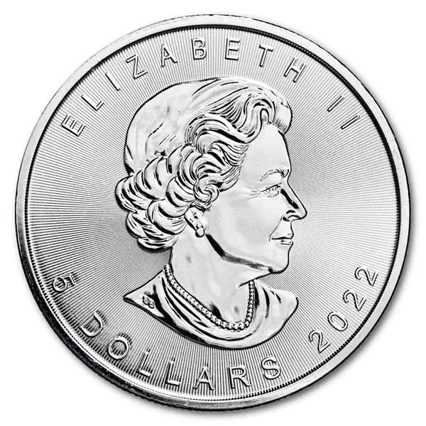 2022 1 oz Canadian Silver Maple Leaf Coin (BU) - Image 2