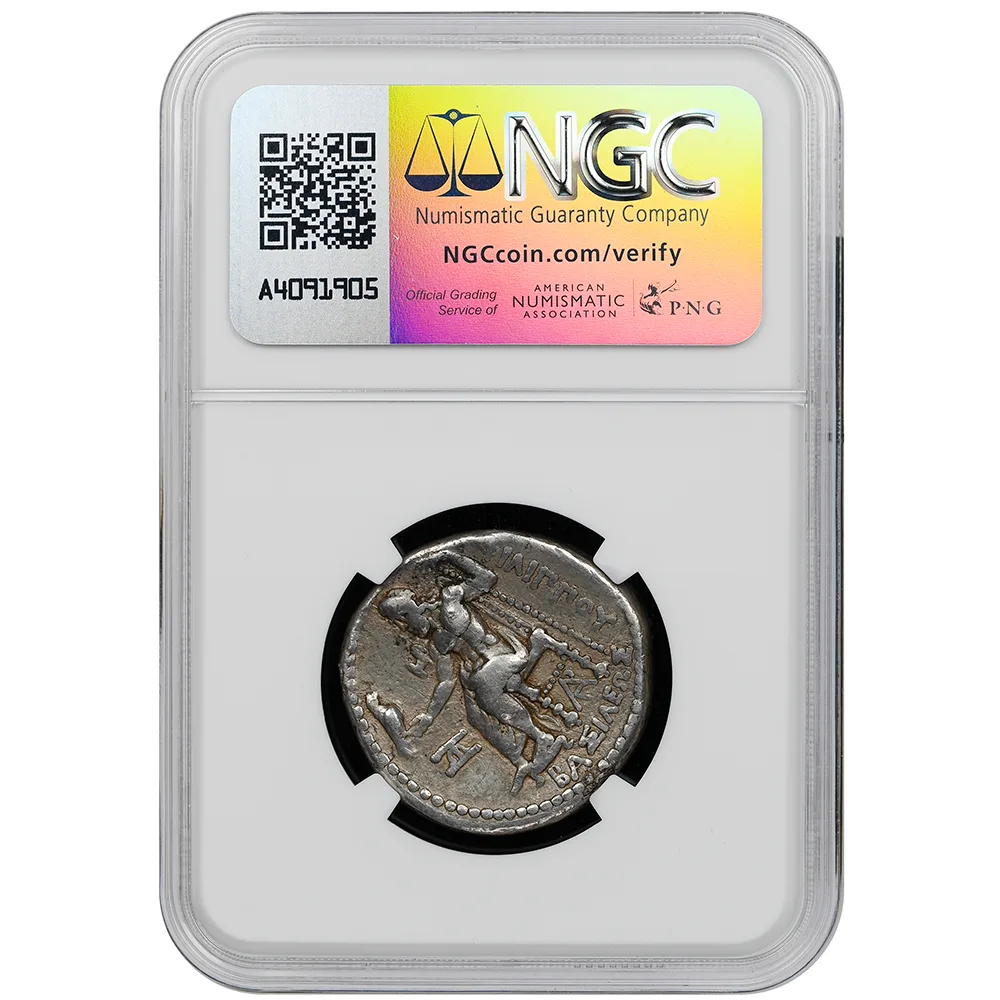 323-317 BC Philip III Kingdom Of Macedon Arrhidaeus AR Tetradrachm RV Zeus NGC CH F