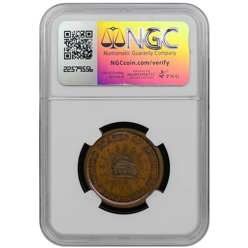 1864 John Adams Bolen Liberty Cap Fuld-760A-6a Springfield, MA NGC MS 65 BN