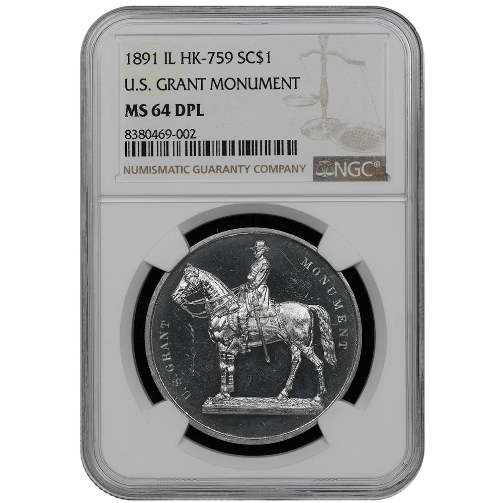 1891 IL HK-759 U.S. GRANT MONUMENT SC$1 NGC MS 64 DPL