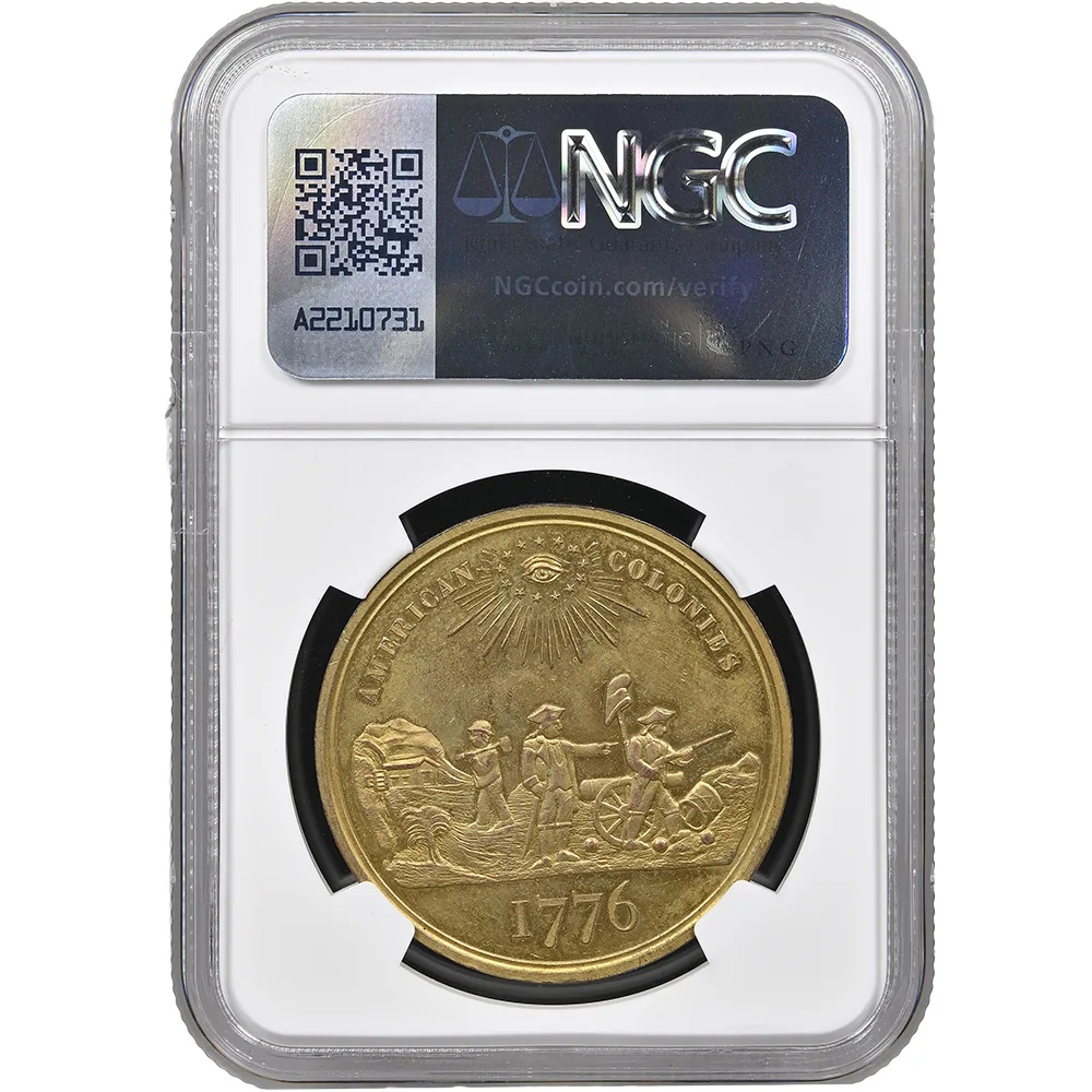 1876 Gilt Liberty Seated Dollar HK-58 U.S. Centennial Expo NGC MS 62