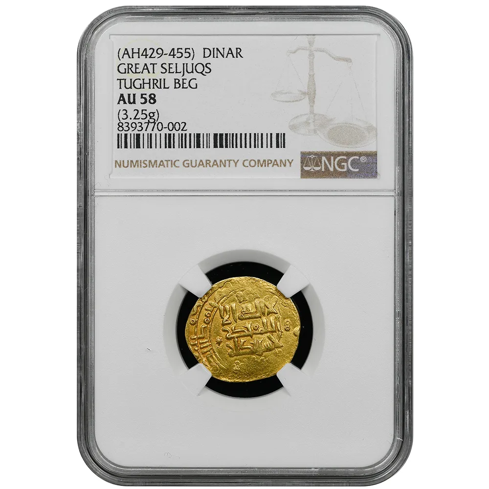 (AH429-455) Dinar Great Seljuqs Tughril Beg NGC AU 58