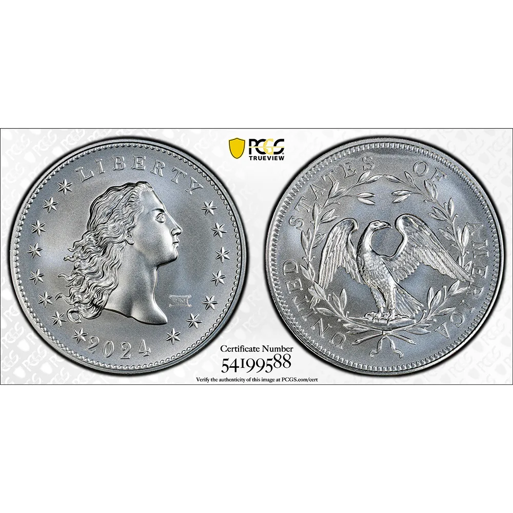 2024 Medal Flowing Hair Ag w/ 230 Privy 230th Anniversary PCGS MS 69