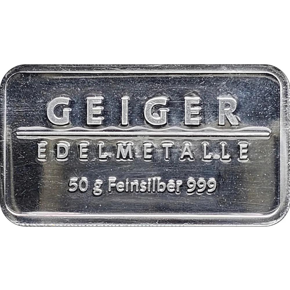 Geiger Edelmetalle 50 gram .999 Silver Bar