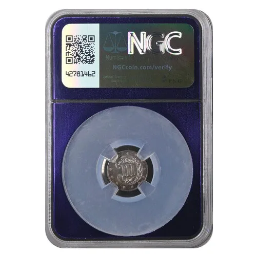 1859 3CS Three Cent Silver PCGS PF64- Trader Bea Label - Image 2