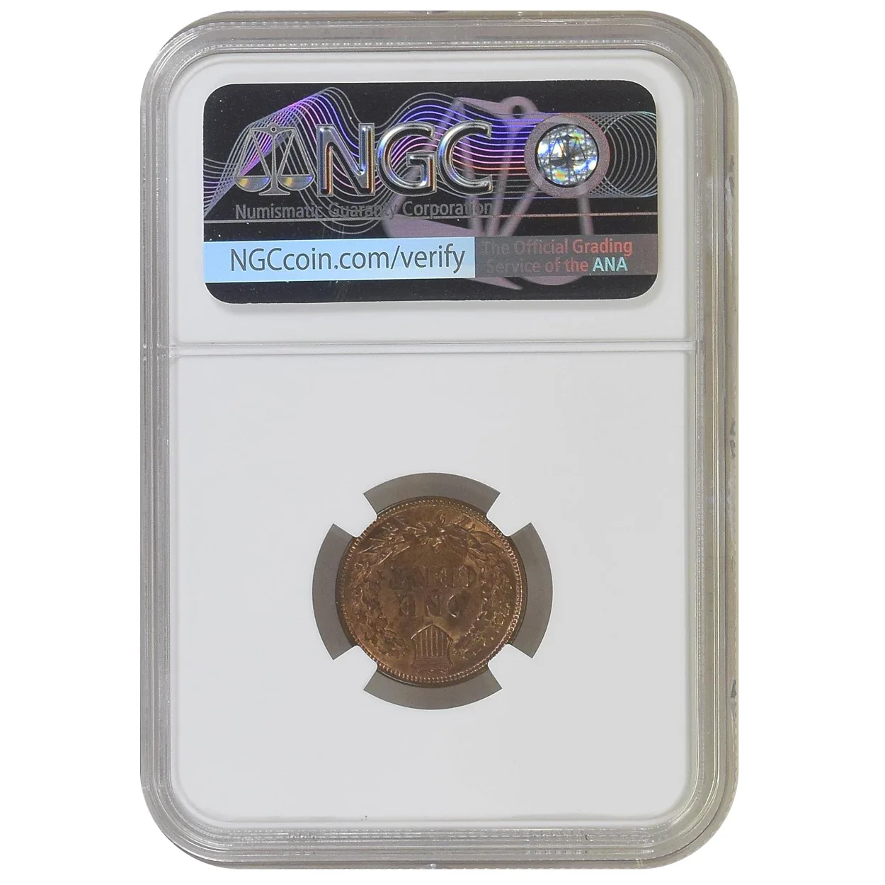 1891 Indian Head Cent NGC MS63 RB - Image 2