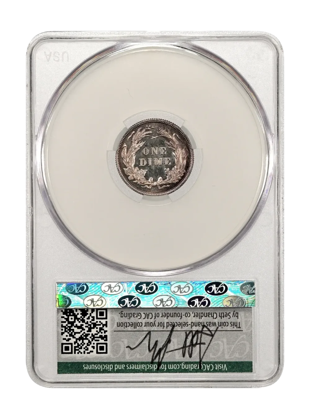 1896 10C Barber Dime CAC PR62CAM - Image 2