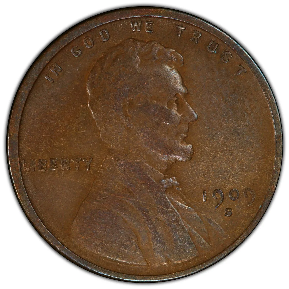 1909-S 1C Lincoln Cent PCGS VF25
