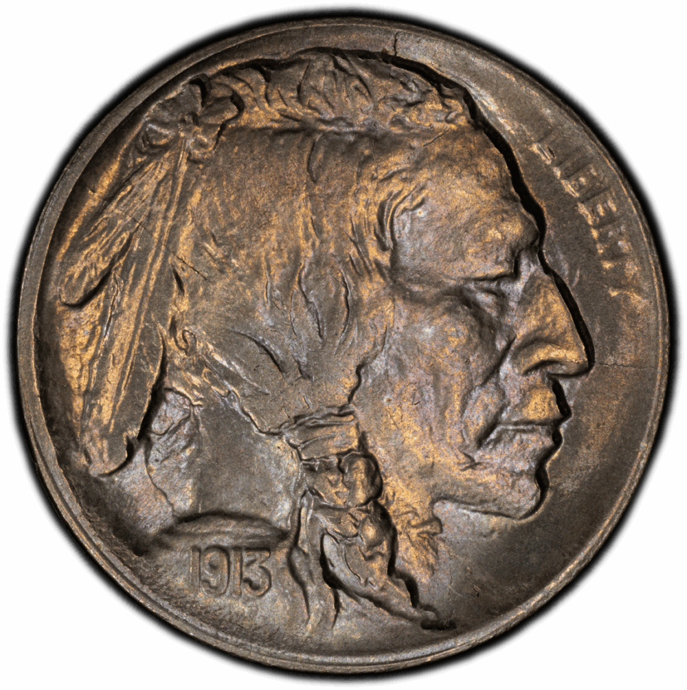 1913-S 5C Buffalo Nickel Type 1 PCGS MS65- Trader Bea Label