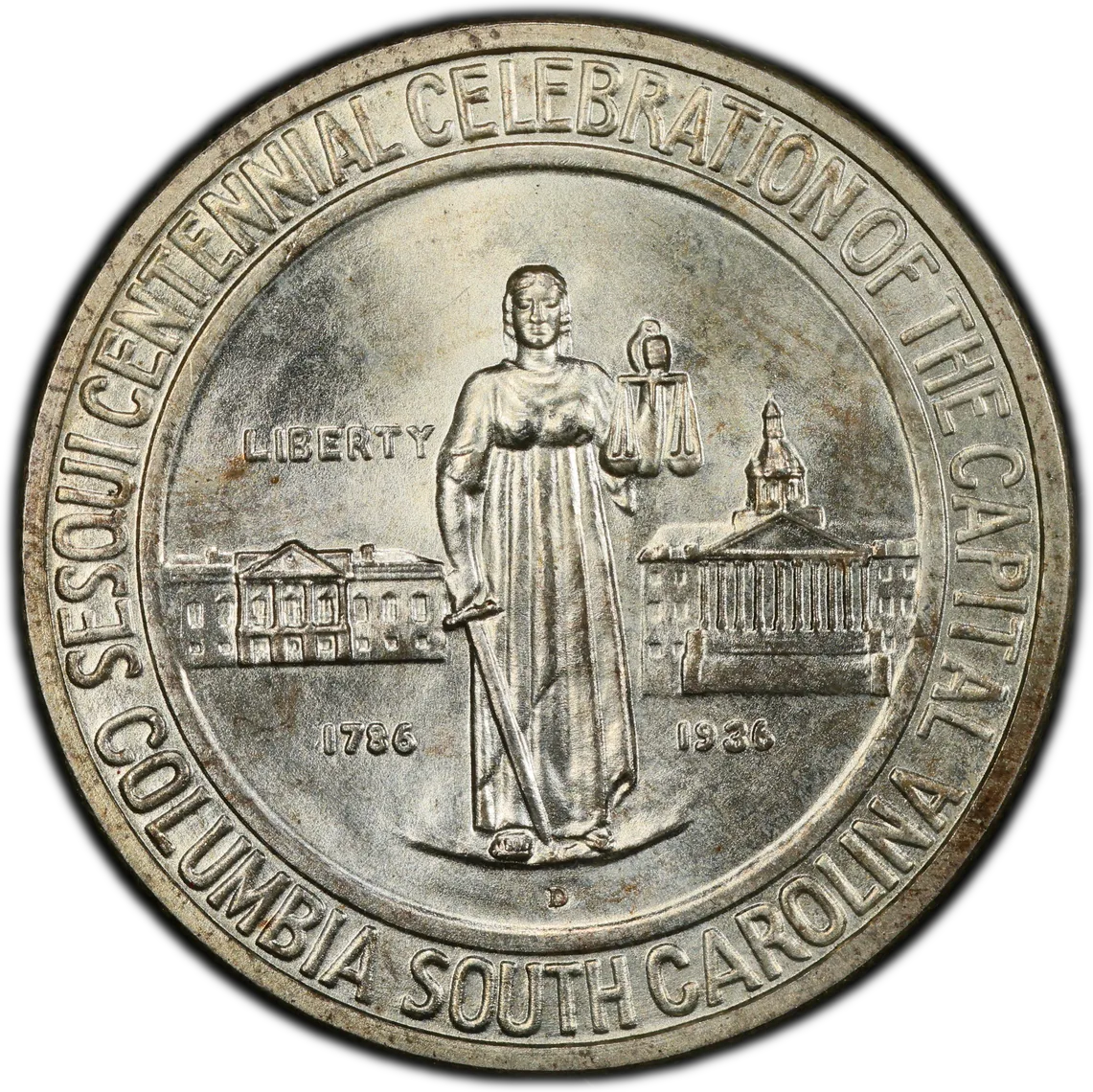1936-D 50C Columbia PCGS MS66