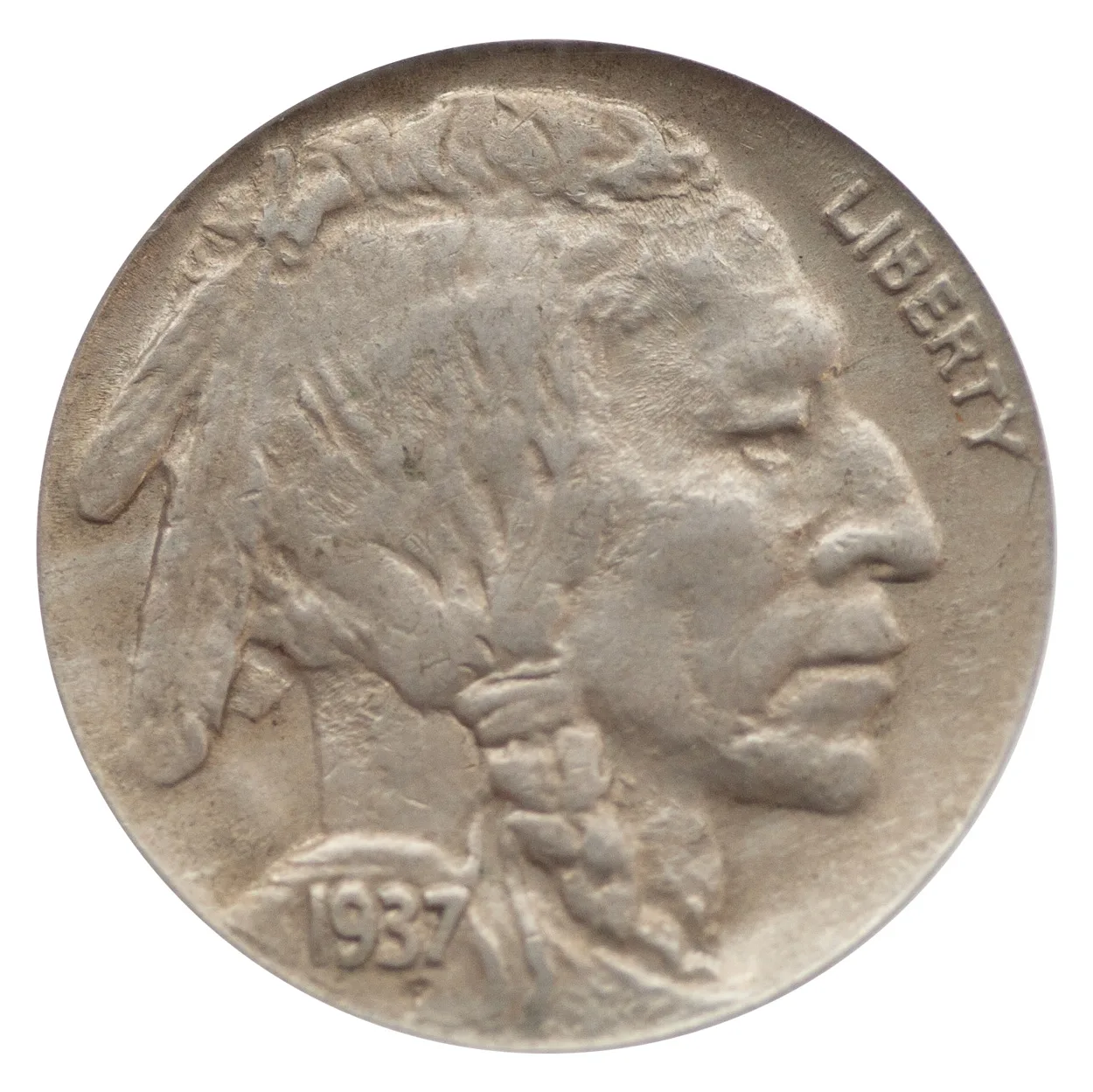 1937-D 5C Buffalo Nickel PCGS CAC AU53- 3 Leg - Image 2
