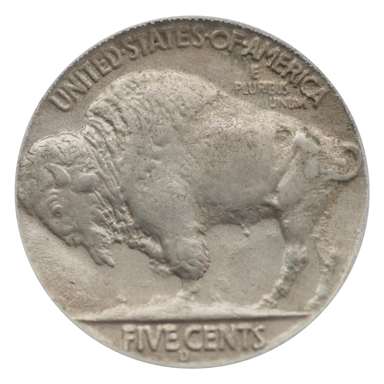 1937-D 5C Buffalo Nickel PCGS CAC AU53- 3 Leg