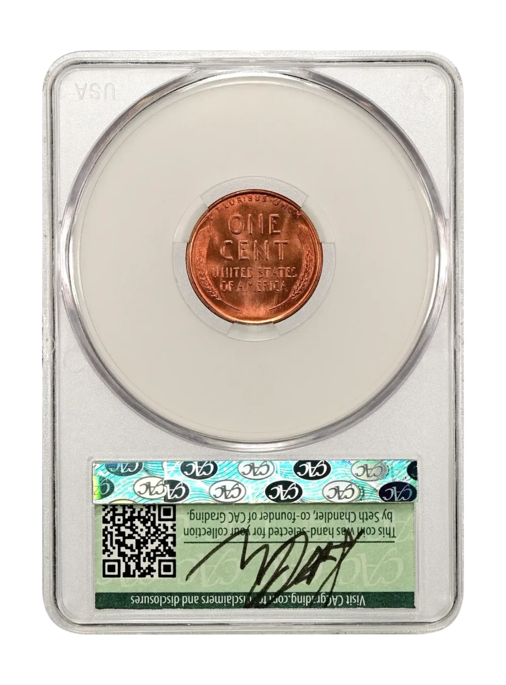1938-S 1C Lincoln Cent CAC MS67RD - Image 2