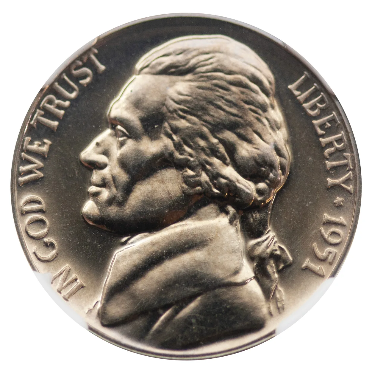 1951 5C Jefferson Nickel NGC PF67