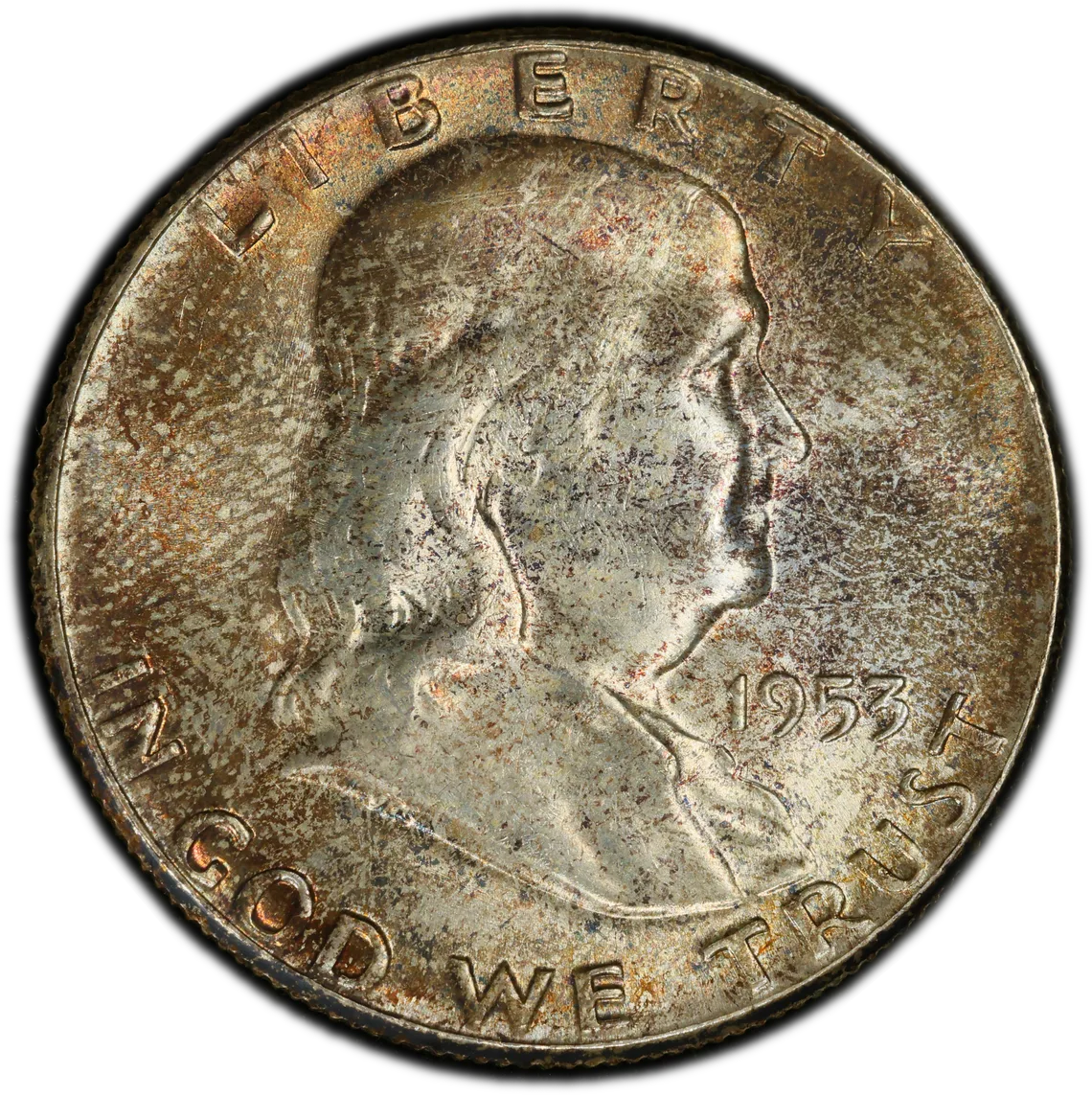 1953 Franklin Half Dollar 50C PCGS MS65- Trader Bea Label