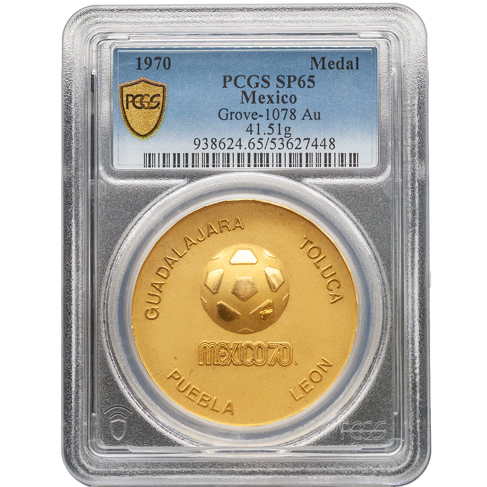 1970 Mexico Medal AU Grove-1078 PCGS SP 65