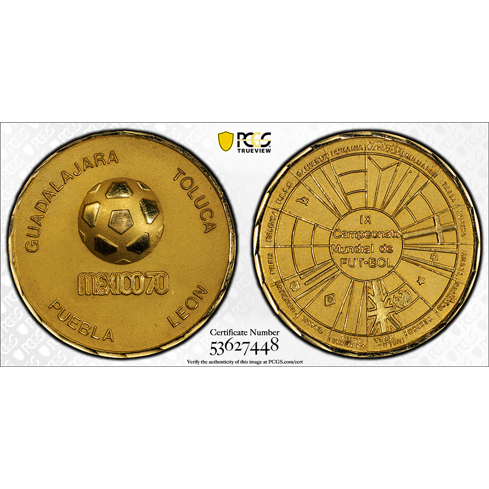 1970 Mexico Medal AU Grove-1078 PCGS SP 65