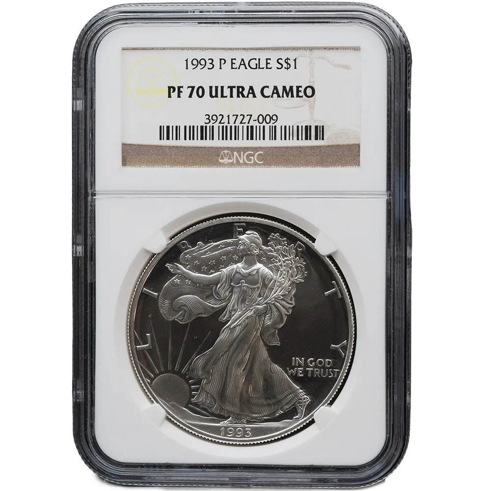 1993 $1 American Silver Eagle NGC PF 70 Ultra Cameo