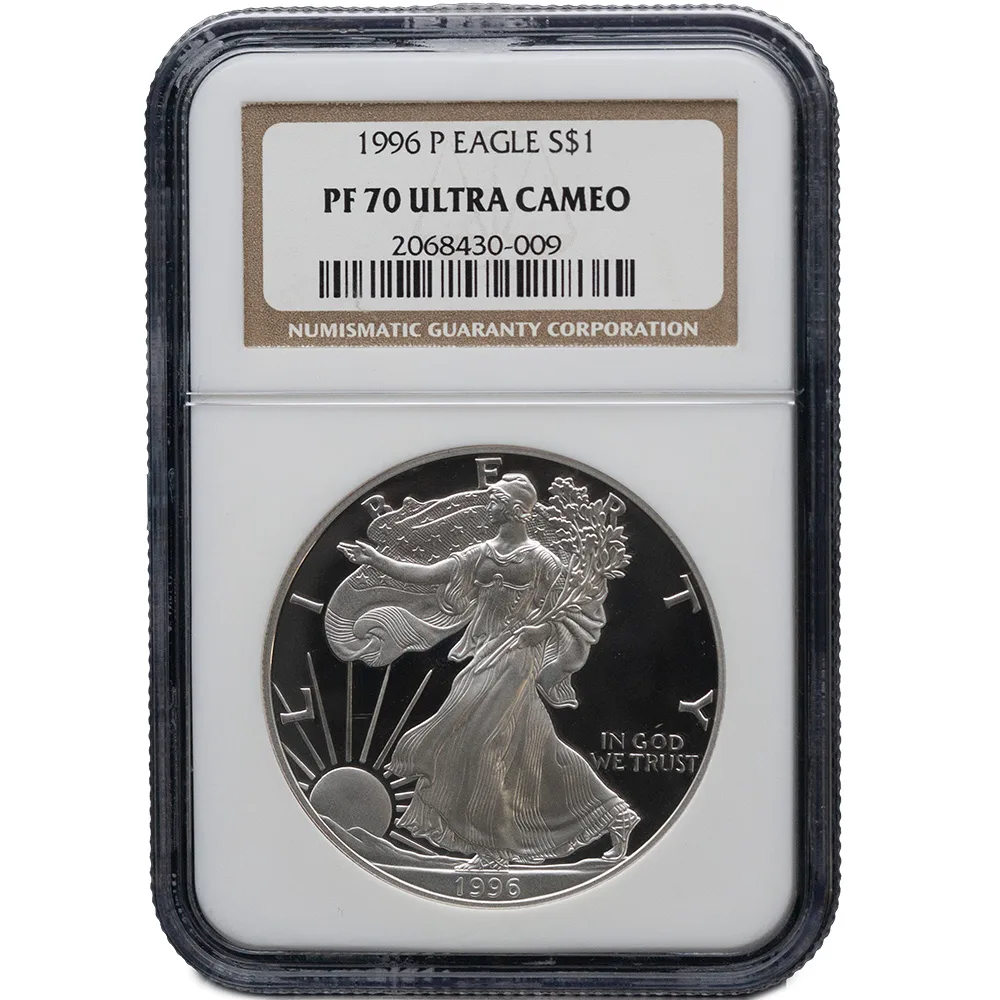1996 $1 American Silver Eagle NGC PF 70 Ultra Cameo