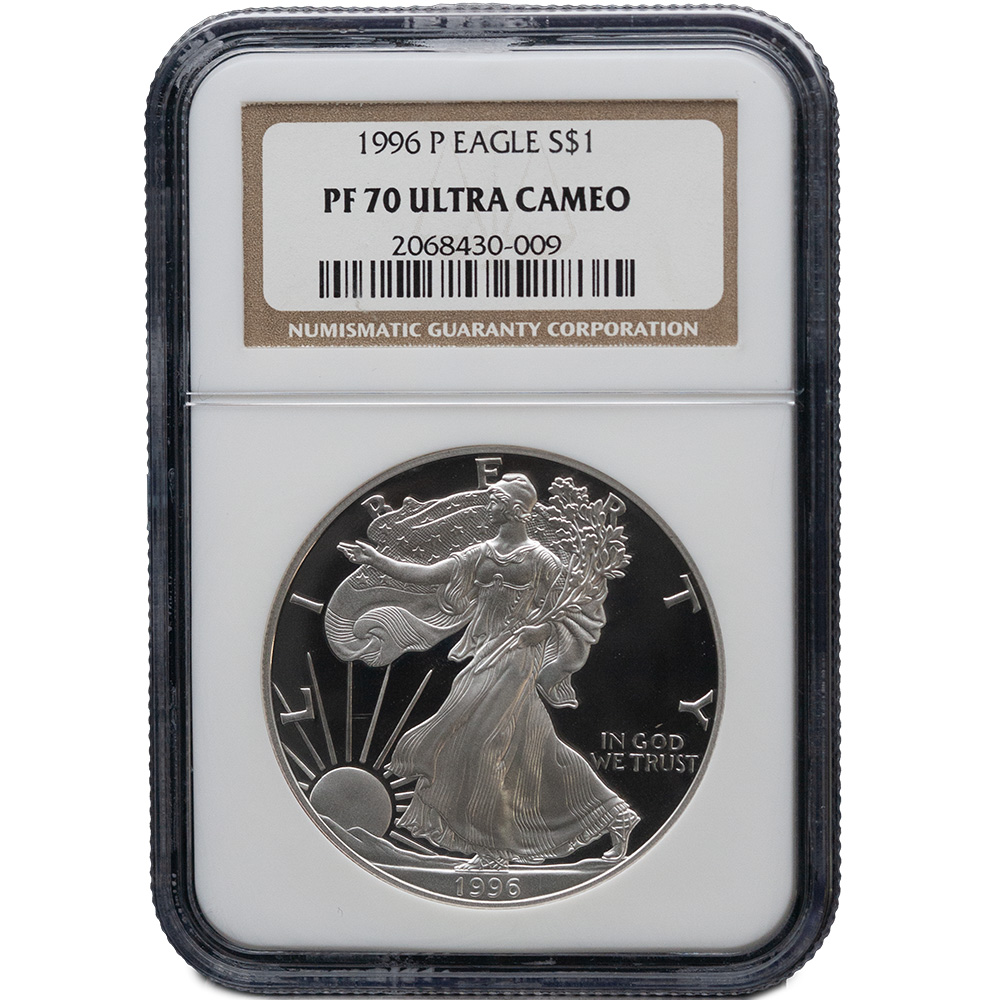 1996 $1 American Silver Eagle NGC PF 70 Ultra Cameo