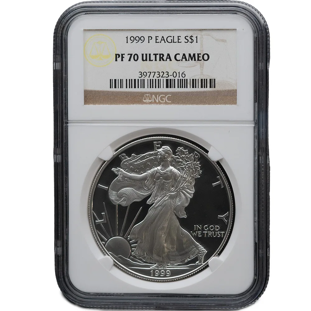 1999 $1 American Silver Eagle NGC PF 70 Ultra Cameo