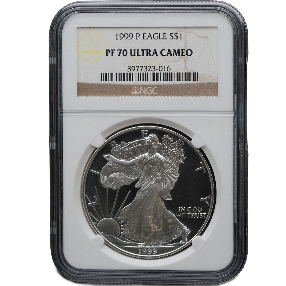 1999 $1 American Silver Eagle NGC PF 70 Ultra Cameo