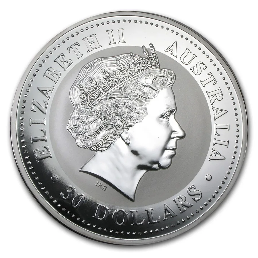 2000 Australia 1 kilo Silver Year of the Dragon BU (Diamond Eyes) - Image 2