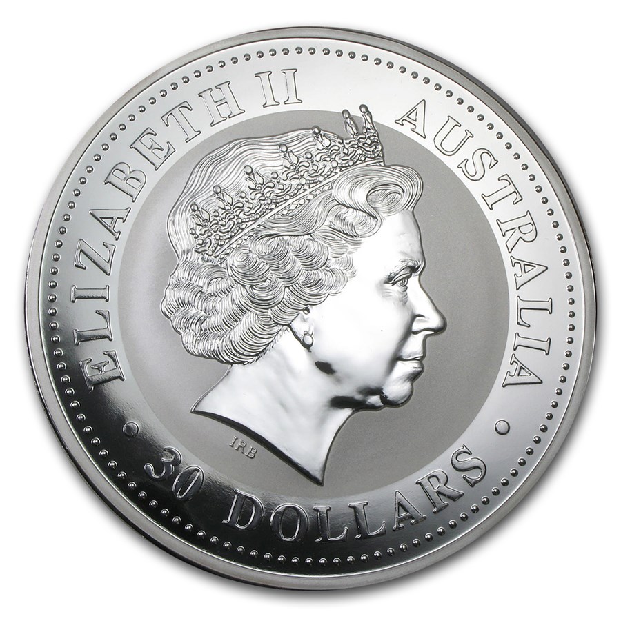 2000 Australia 1 kilo Silver Year of the Dragon BU (Diamond Eyes) - Image 2