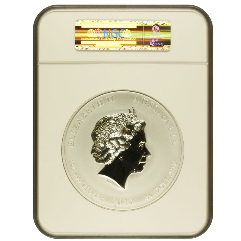2012 1 Kilo Australia Year of the Dragon NGC MS69 - Image 2