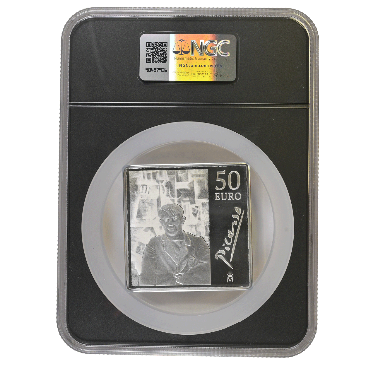 2023 Spain 50€ “Harlequin with a Mirror”- Picasso NGC PF 70 - Image 2