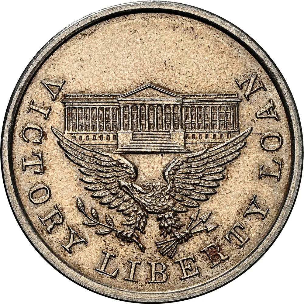 1919 Victory Liberty Loan Patriotic Service Award Iron 31 mm, Unpunched, NGC MS 64