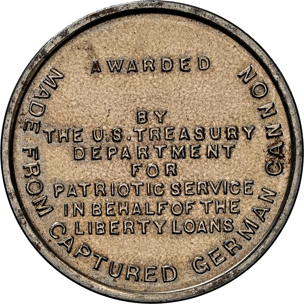 1919 Victory Liberty Loan Patriotic Service Award Iron 31 mm, Unpunched, NGC MS 64